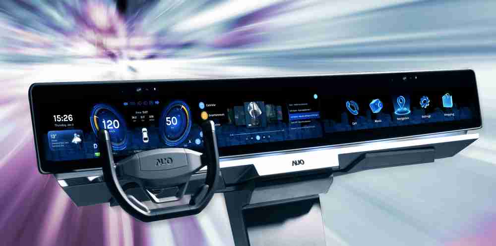 人生就是博开拓前瞻显示技术创新应用，，结合优异整合设计能力，，开发智能车载FIDM Plus一体化显示方案，，让驾驶操作与车内娱乐体验再进化